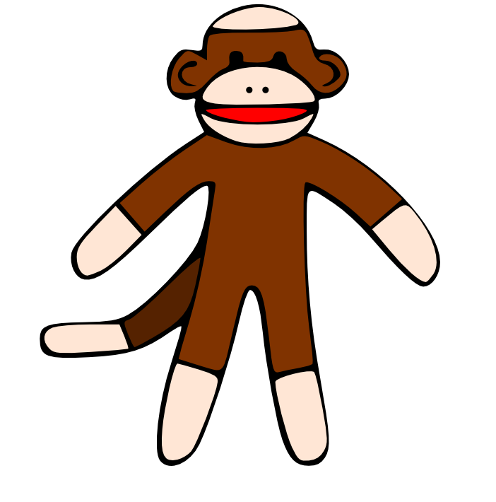 sock monkey clip art - photo #10